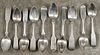 Ten coin silver spoons, to include Prior, Matson, Seymour, etc., 5 ozt.
