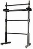 Victorian painted towel rack, late 19th c., retaining an old black surface, 34'' h., 22 1/2'' w.