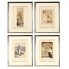 Four Framed Lithographic Plates from Les Ma_tres de l'Affiche
