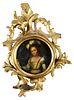 Portrait Miniature in Gilt Frame, Lady With Sword