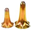 Two Gold Iridescent Glass Shades