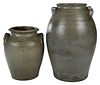 P. MCoy and E.S. Craven Stoneware Jars