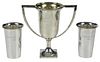 Sterling Urn and Two Trophy Tumblers