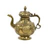 Tibetan Brass Jewel Motif Teapot