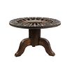 Antique Chinese Ox Cart Wheel Round Dining Table