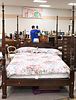 Ethan Allen Queen Sized Tall Four Post Mahogany Bed, height 87 inches.