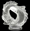 Marc Lalique Crystal Sculpture 'Deux Poissons'