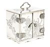 Japanese Antique Silver and Lacquer Jewelry Box