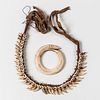 New Guinea Dog Tooth Necklace and Shell Ring