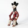 African Polychrome Pottery Figure