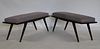 Pair of Midcentury Style Upholstered Benches.