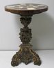 Antique Baroque Carved Italian Marbletop Stand.