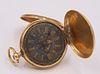 JEWELRY. Lady's Antique 18kt Gold Full Hunter Case
