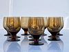 Set of 12 Mid Century Modern Amber Glasses
