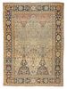 Fine Antique Mohtasham Kashan  Rug, 7'7" x 10'7" (2.31 x 3.23 m)