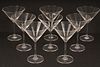 Set of 8 Waterford Martini Glasses