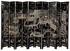 Chinese Lacquered and Polychromed Ten Panel Room Screen - 中式涂漆多彩十片式屏风