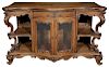 Finely Carved Provincial Oak Bow-