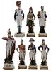Seven Napoleonic Porcelain Figures