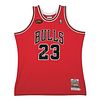Michael Jordan Signed 1997-98 Mitchell & Ness Bulls Red Jersey NBA Finals