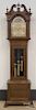 Mahogany tall case clock, ca. 1900, retailed by Bailey, Banks, and Biddle, 97 1/2'' h.