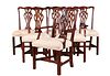 Six Chippendale Style Mahogany Dining Chairs