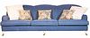 Ralph Lauren Blue-Upholstered Sofa