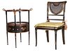 Parcel-Gilt and Ebonized Tole Occasional Table