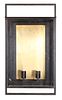 Modern Black Metal and Brass Outdoor Wall Sconce