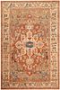 Antique Tribal Persian Serapi Rug 13 ft 9 in x 9 ft 4 in (4.19 m x 2.84 m)