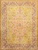 Polonaise Design Late 19th Century Antique Indian Agra Rug 12 ft x 9 ft (3.66 m x 2.74 m)