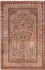 Silk Antique Persian Mohtasham Kashan Rug 6 ft 6 in x 4 ft 3 in (1.98 m x 1.29 m)