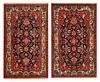 Pair Of Vintage Persian Kashan Rugs 7 ft 1 in x 4 ft 3 in (2.15 m x 1.29 m) + 6 ft 11 in x 4 ft 2 in (2.1 m x 1.27 m)