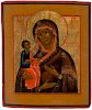 A RUSSIAN ICON OF THE THREE-HANDED MOTHER OF GOD, 19TH CENTURY