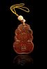 A Goldstone Glass Pendant Length 2 7/8 inches.