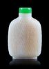 A White Jade Snuff Bottle Height 3 inches.