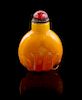 A Yellow Peking Glass Snuff Bottle Height 2 inches.