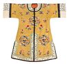 * A Chinese Embroidered Silk Lady's Robe Length 47 inches.
