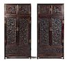 * A Large Pair of Chinese Hongmu Compound Cabinets, Sijiangui Height 89 inches.