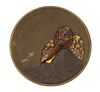 A Large Bronze Charger Diameter 17 1/2 inches.
