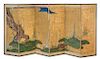 * A Six-Panel Folding Screen Height 54 x width of each panel 19 inches.