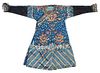 * A Chinese Embroidered Silk Dragon Robe, Jifu Length 58 inches.
