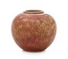 A Small Peach Bloom Glazed Porcelain Jar Height 2 5/8 inches.