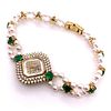 Montre Royale 18K Gold Diamond, Emerald & Pearl Watch