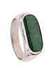 Ring In 18Kt Gold With 1.38 Cts Carved Green Jadeite Jade
