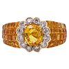 2.54 ctw in Sapphires & Diamonds 18k Gold Ring