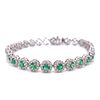9.60 ctw in Emeralds & Diamonds 14k Gold Bracelet
