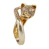 Pave Diamonds Panther 18k Gold Ring