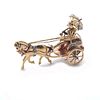 Antique Carriage Diamonds & 18k Gold Brooch
