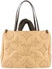 LOUIS VUITTON BEIGE PUFFER QUILTED PILLOW ONTHEGO GM 2WAY TOTE BAG